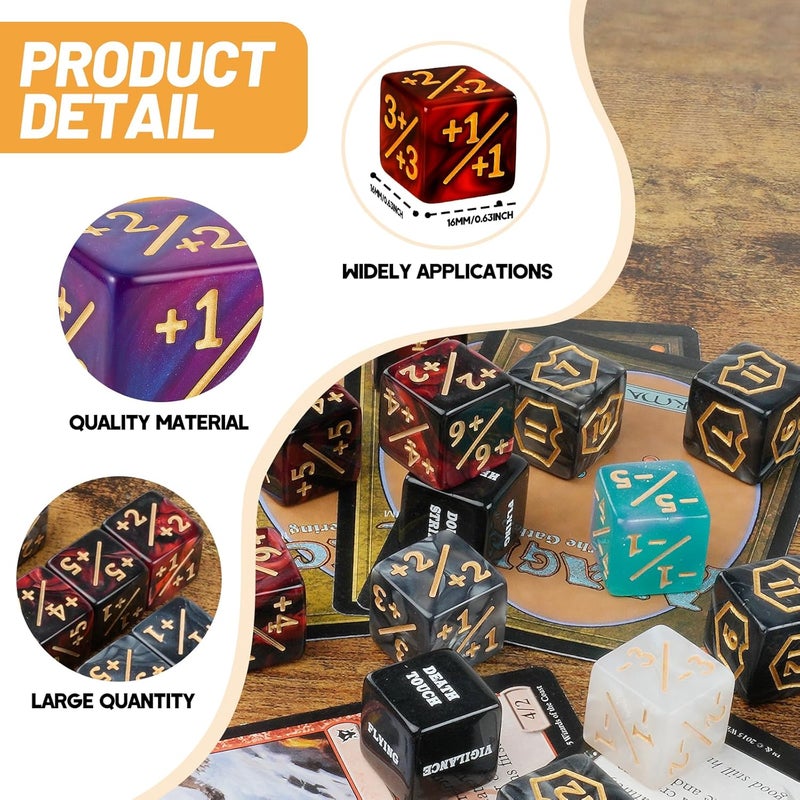 Ravonixis 500 Pieces MTG Counter Bulk Keyword Counters Life Counter Tokens Dice Buff Tokens Compatible with Magic Card Game Accessories CCG Creature Stats - Image 5